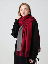 Load image into Gallery viewer, New Fashion Winter Soft Thick Warm Colorful Cashmere Scarf Elegant Escharpe Shawls Scarf Shawls Wraps Lightweight Lady Solid Scarves Fashion Tassels Blanket For Women