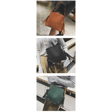 Load image into Gallery viewer, New Fashionable Scrub Women Bucket Bag Vintage Tassel Messenger Bag High Quality Shoulder Bag Simple Crossbody Bag For Females