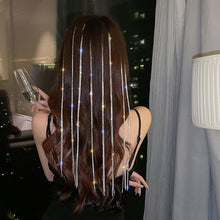 Load image into Gallery viewer, New Flashing Diamond Chain Hairpin Braided Hair Headdress Tassel Hairpin High Sense Temperament Dirty Braided Hairband Gorgeous Hair Accessories For Women
