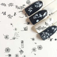 Load image into Gallery viewer, New Geometric Letter Nail Sticker Water Slider Winter Decal Christmas New Year Gift Nail Slider Temporary Tattoos Women Nail Art Stickers Water Transfer Decals Design Nail Art Supplies Manicure Acrylic Nail Foil Stencils Decorations