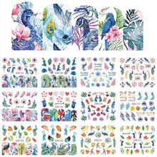 Load image into Gallery viewer, New Geometric Letter Nail Sticker Water Slider Winter Decal Christmas New Year Gift Nail Slider Temporary Tattoos Women Nail Art Stickers Water Transfer Decals Design Nail Art Supplies Manicure Acrylic Nail Foil Stencils Decorations