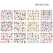 Load image into Gallery viewer, New Geometric Letter Nail Sticker Water Slider Winter Decal Christmas New Year Gift Nail Slider Temporary Tattoos Women Nail Art Stickers Water Transfer Decals Design Nail Art Supplies Manicure Acrylic Nail Foil Stencils Decorations