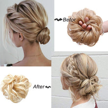 Load image into Gallery viewer, New Girl's Synthetic Chignon Red Pink Purple Blue Green Curly Messy Bun Kids Donut Roller Hair Bun Heat Resistant Fake Hair Wigs For Black Women Cosplay Wigs For Women