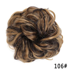 Load image into Gallery viewer, New Girl's Synthetic Chignon Red Pink Purple Blue Green Curly Messy Bun Kids Donut Roller Hair Bun Heat Resistant Fake Hair Wigs For Black Women Cosplay Wigs For Women