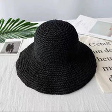 Load image into Gallery viewer, New Girl Sun Hat Unique Trendy Women's Sun Protection Hat Wide Brim Floppy Summer Hats Women Retro Casual Straw Bucket Hat Comfortable Soft Every Day Travel Hat