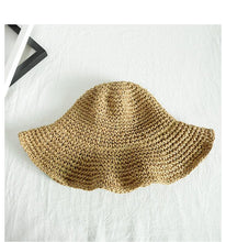 Load image into Gallery viewer, New Girl Sun Hat Unique Trendy Women's Sun Protection Hat Wide Brim Floppy Summer Hats Women Retro Casual Straw Bucket Hat Comfortable Soft Every Day Travel Hat