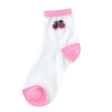 Load image into Gallery viewer, New Girls Cute Cartoon Fruits Sheer Kawaii Lady Women Summer Fall Avocado Lemon Pineapple Cherry Jacquard Socks For Women