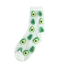 Load image into Gallery viewer, New Girls Cute Cartoon Fruits Sheer Kawaii Lady Women Summer Fall Avocado Lemon Pineapple Cherry Jacquard Socks For Women
