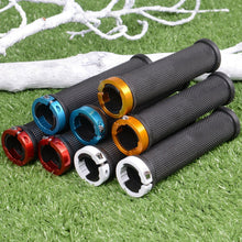 Load image into Gallery viewer, New Handlebar Cover Grips Rubber Soft Anti-Skid Cycling Bike Grips Mountain Road Bike Lock On Handle End Grips Handlebar Lockable Mountain Antiskid Shockproof Aluminum Alloy Locking Ring Comfy Soft TPR Rubber Handlebar