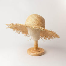 Load image into Gallery viewer, New Handmade Women Straw Sun Hats Large Wide Flat Top Wide Hat Beach Hat Lady Holiday Sun Protection Hat Girls Quality Natural Outdoor Sun Caps For Holiday Vintage Design Hat