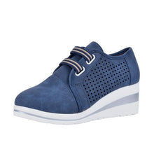 Load image into Gallery viewer, New High Heel Casual Womens Sneakers Breathable Height Increasing Shoes Air Cushion Comfortable Sneakers Women's Vulcanize Leather Shoes Luxury Walking Women Outdoor Shoes