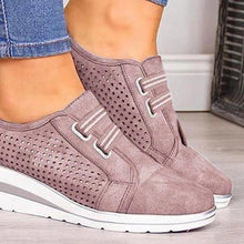 Load image into Gallery viewer, New High Heel Casual Womens Sneakers Breathable Height Increasing Shoes Air Cushion Comfortable Sneakers Women's Vulcanize Leather Shoes Luxury Walking Women Outdoor Shoes