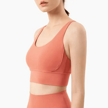 Load image into Gallery viewer, New High Quality Fabric Nylon Breathable Women Yoga Tops Bra Solid Color And Sports Wear Outdoor Exercise Clothes For Ladies