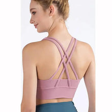Load image into Gallery viewer, New High Quality Fabric Nylon Breathable Women Yoga Tops Bra Solid Color And Sports Wear Outdoor Exercise Clothes For Ladies