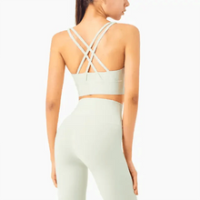 Load image into Gallery viewer, New High Quality Fabric Nylon Breathable Women Yoga Tops Bra Solid Color And Sports Wear Outdoor Exercise Clothes For Ladies