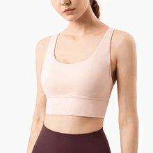 Load image into Gallery viewer, New High Quality Fabric Nylon Breathable Women Yoga Tops Bra Solid Color And Sports Wear Outdoor Exercise Clothes For Ladies
