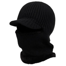 Load image into Gallery viewer, New Hooded Wool Cap Riding Windproof Cold Hat Plus Velvet Thickening Hooded Fashion Outdoor Warm Hat Collar Winter Caps Outdoor Sport Warm Beanies Hat For Men Knitted Hats Bandana Hiking Camping Kid Neck Warmer Cap