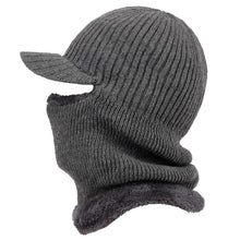 Load image into Gallery viewer, New Hooded Wool Cap Riding Windproof Cold Hat Plus Velvet Thickening Hooded Fashion Outdoor Warm Hat Collar Winter Caps Outdoor Sport Warm Beanies Hat For Men Knitted Hats Bandana Hiking Camping Kid Neck Warmer Cap