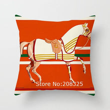 Load image into Gallery viewer, New Horse Cushion Cover Short Plus Luxury Horse Cotton Linen Decorative Pillowcase Cushion Decorative Pillows Covers for Home Sofa Couch Car Bedrooms 45x45cm