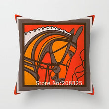 Load image into Gallery viewer, New Horse Cushion Cover Short Plus Luxury Horse Cotton Linen Decorative Pillowcase Cushion Decorative Pillows Covers for Home Sofa Couch Car Bedrooms 45x45cm