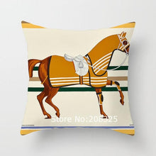 Load image into Gallery viewer, New Horse Cushion Cover Short Plus Luxury Horse Cotton Linen Decorative Pillowcase Cushion Decorative Pillows Covers for Home Sofa Couch Car Bedrooms 45x45cm