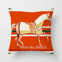 Load image into Gallery viewer, New Horse Cushion Cover Short Plus Luxury Horse Cotton Linen Decorative Pillowcase Cushion Decorative Pillows Covers for Home Sofa Couch Car Bedrooms 45x45cm