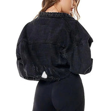 Load image into Gallery viewer, New Incredible Spring Women Sexy Ripped Denim Jackets Vintage Casual Short Jean Jacket Puff Sleeve Winter Female Coat Streetwear