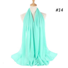 Load image into Gallery viewer, New Long Solid Colorful Soft Chiffon Hijab Elegant Scarf Wrap Lightweight Islamic Head Wear Escharpe Shawls Headband Stole Muslim Hijabs Wrap Headscarf Scarves Colors For Women