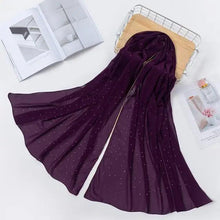 Load image into Gallery viewer, New Luxurious Gold Chiffon Head Scarf Solid Soft Long Muslim Scarves For Women Hijab Musulman Female Shawl and Wrap