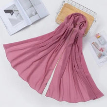 Load image into Gallery viewer, New Luxurious Gold Chiffon Head Scarf Solid Soft Long Muslim Scarves For Women Hijab Musulman Female Shawl and Wrap