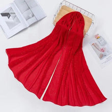 Load image into Gallery viewer, New Luxurious Gold Chiffon Head Scarf Solid Soft Long Muslim Scarves For Women Hijab Musulman Female Shawl and Wrap