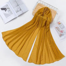 Load image into Gallery viewer, New Luxurious Gold Chiffon Head Scarf Solid Soft Long Muslim Scarves For Women Hijab Musulman Female Shawl and Wrap