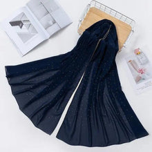 Load image into Gallery viewer, New Luxurious Gold Chiffon Head Scarf Solid Soft Long Muslim Scarves For Women Hijab Musulman Female Shawl and Wrap