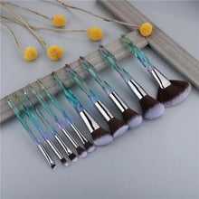 Load image into Gallery viewer, New Luxury Cosmic Color New Luxury Crystal Makeup Brushes Powder Foundation Eyeshadow Eyebrow Cosmetics for Face Fan Make Up Brush Set