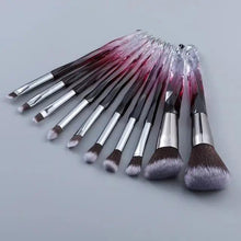 Load image into Gallery viewer, New Luxury Cosmic Color New Luxury Crystal Makeup Brushes Powder Foundation Eyeshadow Eyebrow Cosmetics for Face Fan Make Up Brush Set