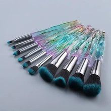 Load image into Gallery viewer, New Luxury Cosmic Color New Luxury Crystal Makeup Brushes Powder Foundation Eyeshadow Eyebrow Cosmetics for Face Fan Make Up Brush Set