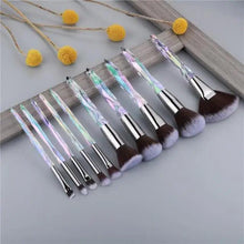 Load image into Gallery viewer, New Luxury Cosmic Color New Luxury Crystal Makeup Brushes Powder Foundation Eyeshadow Eyebrow Cosmetics for Face Fan Make Up Brush Set