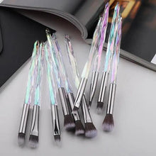 Load image into Gallery viewer, New Luxury Cosmic Color New Luxury Crystal Makeup Brushes Powder Foundation Eyeshadow Eyebrow Cosmetics for Face Fan Make Up Brush Set