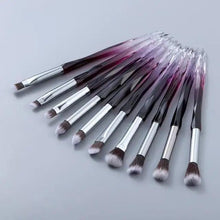 Load image into Gallery viewer, New Luxury Cosmic Color New Luxury Crystal Makeup Brushes Powder Foundation Eyeshadow Eyebrow Cosmetics for Face Fan Make Up Brush Set