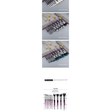 Load image into Gallery viewer, New Luxury Cosmic Color New Luxury Crystal Makeup Brushes Powder Foundation Eyeshadow Eyebrow Cosmetics for Face Fan Make Up Brush Set