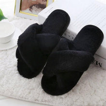 Load image into Gallery viewer, New Luxury Fluffy Slippers Indoor Warm Furry Fur Flip Flops Women Amazing Plush Slides Shoes Warm Comfortable Fuzzy Furry Slippers Indoor Cozy Memory Foam Anti-Slip Flip Flops