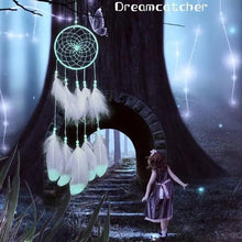 Load image into Gallery viewer, New Luxury Original Silver Gray Dream Catcher 2 Ring Feather Hanging Art Gifts To Bestie Friends Creative Valentine's Day Gifts