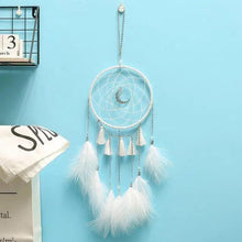 Load image into Gallery viewer, New Luxury Original Silver Gray Dream Catcher 2 Ring Feather Hanging Art Gifts To Bestie Friends Creative Valentine's Day Gifts