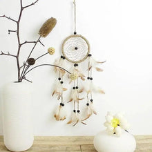 Load image into Gallery viewer, New Luxury Original Silver Gray Dream Catcher 2 Ring Feather Hanging Art Gifts To Bestie Friends Creative Valentine's Day Gifts
