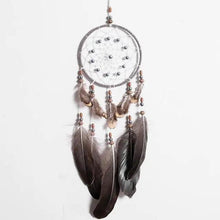 Load image into Gallery viewer, New Luxury Original Silver Gray Dream Catcher 2 Ring Feather Hanging Art Gifts To Bestie Friends Creative Valentine's Day Gifts
