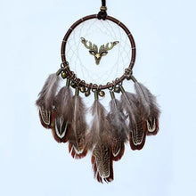 Load image into Gallery viewer, New Luxury Original Silver Gray Dream Catcher 2 Ring Feather Hanging Art Gifts To Bestie Friends Creative Valentine's Day Gifts