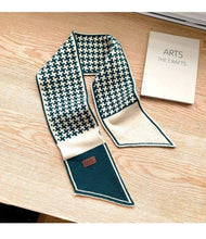 Load image into Gallery viewer, New Luxury Winter Long Plaid Brand Knitted Lightweight Neckerchief Collar Scarf Elegant Escharpe Scarf Skinny Small Scarf Female Neckerchief Scarf For Women