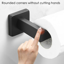 Load image into Gallery viewer, New Matte Black Toilet Paper Holder Wall Mount Tissue Roll Hanger 304 Stainless Steel Bathroom Accessories Toilet Paper Holder Tissue Roll Holder Hanger Stainless Steel Matte Black Bathroom Lavatory Hardware Wall Mount 14.5cm