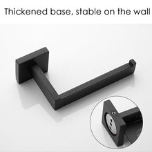 Load image into Gallery viewer, New Matte Black Toilet Paper Holder Wall Mount Tissue Roll Hanger 304 Stainless Steel Bathroom Accessories Toilet Paper Holder Tissue Roll Holder Hanger Stainless Steel Matte Black Bathroom Lavatory Hardware Wall Mount 14.5cm