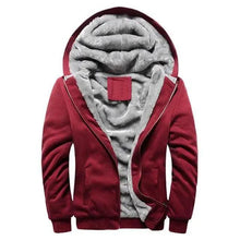 Load image into Gallery viewer, New Men Hoodies Winter Thick Warm Fleece Men Hoodies Coat Sportwear Male Streetwear Men Winter Warm Fleece Sweater Jacket Thick Padded Coat Hoodie